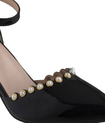 black SHOES STILETTO HEELS SANDALS 5