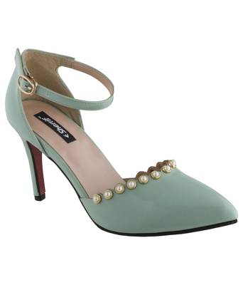 green SHOES STILETTO HEELS SANDALS 1