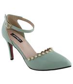 green SHOES STILETTO HEELS SANDALS