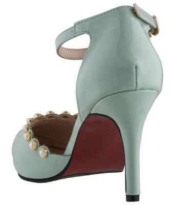 green SHOES STILETTO HEELS SANDALS 3