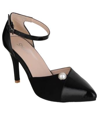 black SHOES STILETTO HEELS SANDALS 1