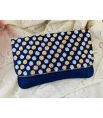 Blue Brocade Designer Everyday Clutch
