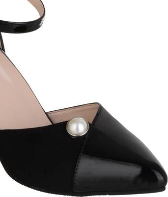 black SHOES STILETTO HEELS SANDALS 4