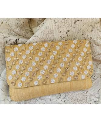 gold Brocade Designer Everyday Clutch 1