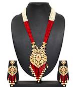 Maroon necklace-sets