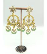 Gold Plated Green Chandbali