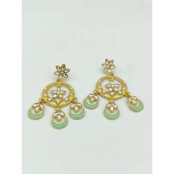 Gold Plated Green Chandbali 5