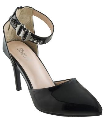 black SHOES STILETTO HEELS SANDALS 1