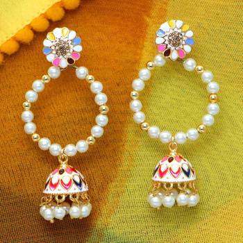 White Jhumkas 1