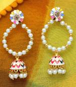 White Jhumkas