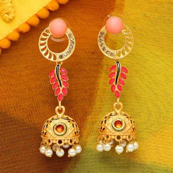 Pink jhumkas 1