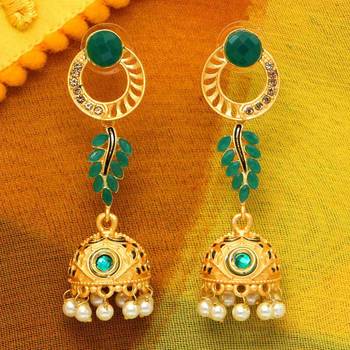 Green jhumkas 1