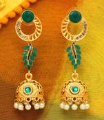 Green jhumkas