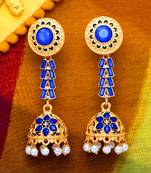 Blue jhumkas