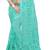 Green embroidered net saree with blouse