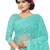 Green embroidered net saree with blouse