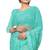 Green embroidered net saree with blouse