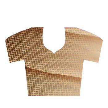 Brown printed georgette saree with blouse 4