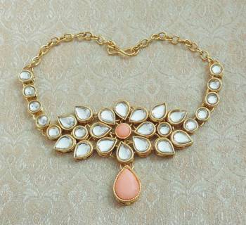 Lalso Designer Pitch Antique Gold Plated Kundan 1pc Bajuband Armlet Jewelry Wedding Festival - LKBB01_PH 1