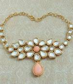 Lalso Designer Pitch Antique Gold Plated Kundan 1pc Bajuband Armlet Jewelry Wedding Festival - LKBB01_PH