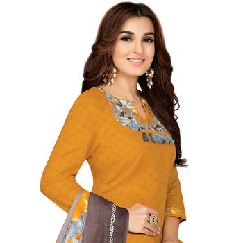 Yellow printed cotton salwar 3