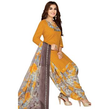 Yellow printed cotton salwar 4