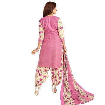 Pink printed cotton salwar 2