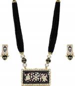 Meenakari Black Agate Necklace Sets