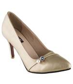 gold SHOES STILETTO HEELS PUMPS