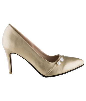 gold SHOES STILETTO HEELS PUMPS 2