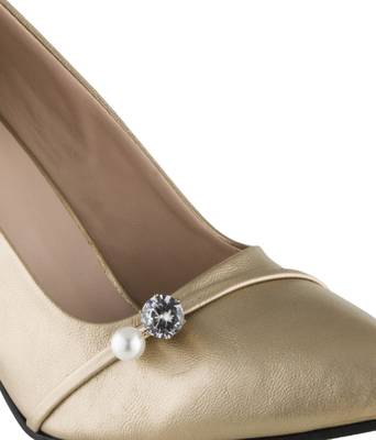 gold SHOES STILETTO HEELS PUMPS 5