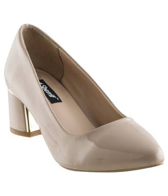 beige SHOES BLOCK HEELS PUMPS 1
