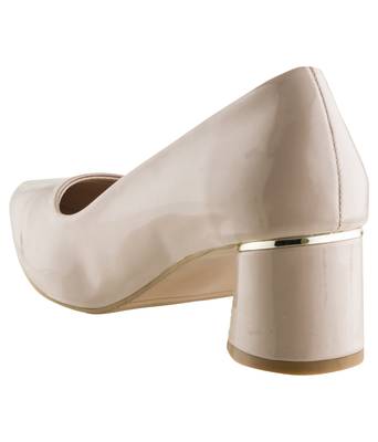 beige SHOES BLOCK HEELS PUMPS 3