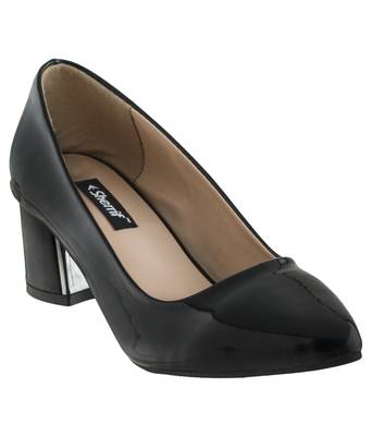 black SHOES BLOCK HEELS PUMPS 1
