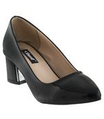 black SHOES BLOCK HEELS PUMPS