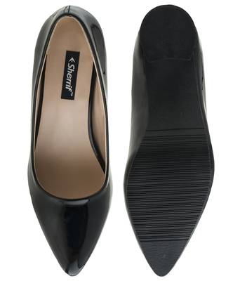 black SHOES BLOCK HEELS PUMPS 4
