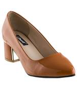 orange SHOES BLOCK HEELS PUMPS