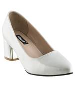 silver SHOES BLOCK HEELS PUMPS