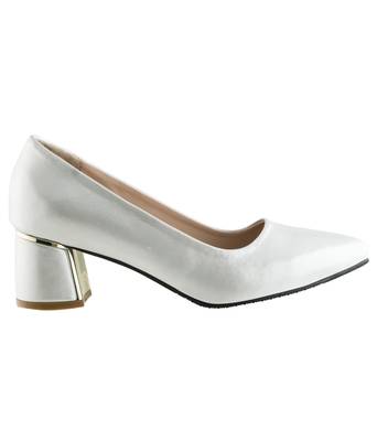 silver SHOES BLOCK HEELS PUMPS 2