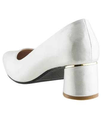 silver SHOES BLOCK HEELS PUMPS 3