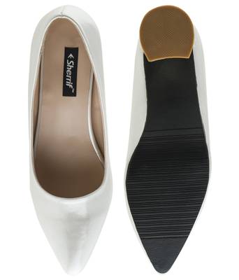 silver SHOES BLOCK HEELS PUMPS 4