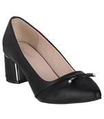 black SHOES BLOCK HEELS PUMPS