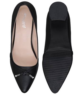 black SHOES BLOCK HEELS PUMPS 4