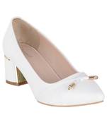 white SHOES BLOCK HEELS PUMPS