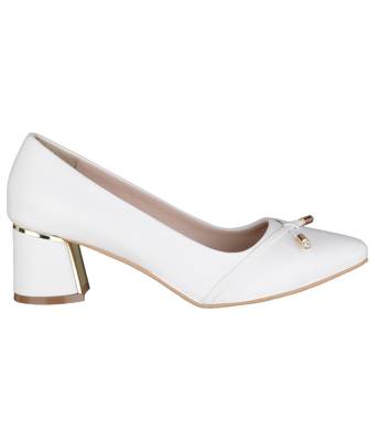 white SHOES BLOCK HEELS PUMPS 2