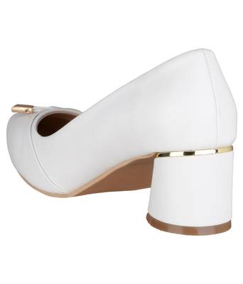 white SHOES BLOCK HEELS PUMPS 3