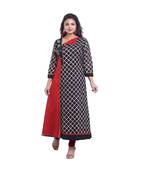 Brown & Red Long Kurta For Women