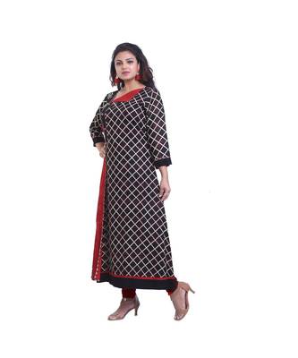 Brown & Red Long Kurta For Women 3