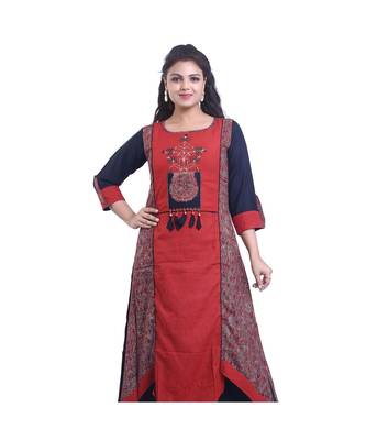 Designer Black  with Brown embroidered Layered Kurta For Women 5
