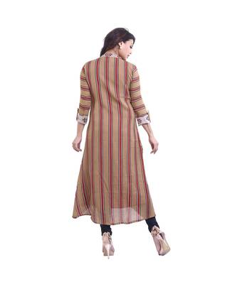 Designer orange jacket style Kurta For Women 4